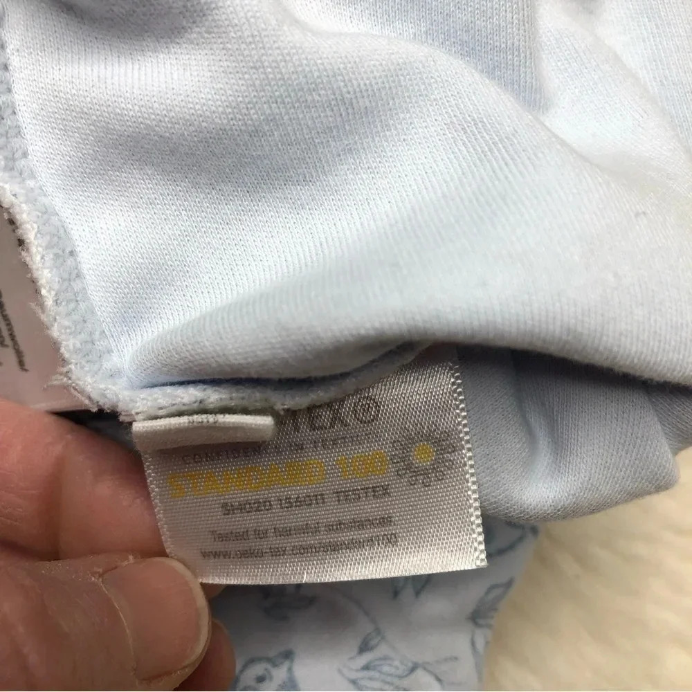 Fixoni Footed Onesie Pajamas  Kangaroo / Koloa Snaps Blue Size 1-3 Months - Picture 10 of 16